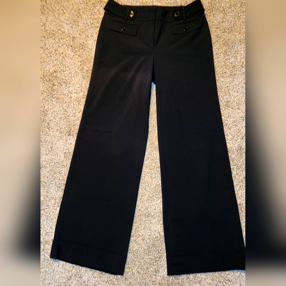 Ann Taylor Sz 6 Signature Fit Black unlined dress pants - Picture 1 of 4